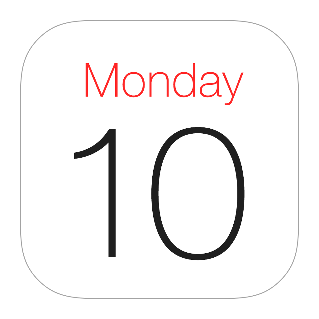 Apple calendar app icon